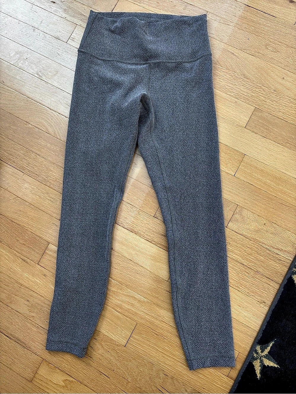 Lululemon x Peloton Wunder Train High-Rise Tight 25" | Herringbone Gray Leggings